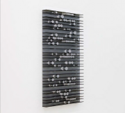 <p>Alice Wang, <em>Untitled</em>, 2023, Two-way mirror glass sheets and quartz crystal rods, 160 x 80 x 10 cm</p>
