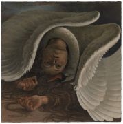 <p>Yan Bingqing,&nbsp;<em>Choked,</em> 2025, tempera on wood, 60 x 60 cm</p>
