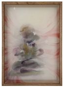 <p>L&ecirc;na B&ugrave;i,&nbsp;<em>float,</em> 2025, ink and watercolor painting on silk and archival paper, 53 x 38 x 6.5 cm (framed)</p>
