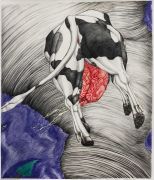 <p>陈思新，<em>龙卷风</em>，2024，纸本彩铅，172 &times; 148.5 cm (绘画)</p>
