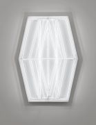 <p>Yang Mushi, <em isrender="true">Illuminating 9</em>, 2018, white neon tube, iron sheet, stone-like coating, 163.6 x 114.5 x 18 cm</p>
