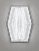 <p>Yang Mushi, <em isrender="true">Illuminating 9</em>, 2018, white neon tube, iron sheet, stone-like coating, 163.6 x 114.5 x 18 cm</p>
