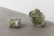 <p>Cao Yu, <em>Yeah, I am Everywhere III</em>, 2019, green marble, cast copper with 24k gold-plating, 2 pcs; 60 x 52 x 38 cm, 28 x 46 x 38 cm</p>
