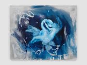 <p>Klodin Erb,&nbsp;<em>Leda und der Schwan #5,</em> 2024, Spray paint, oil, acrylic and glitter on canvas, 65 x 80 cm</p>
