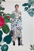 <p>Tobias Kaspar, <em>Artists Dress (Doodle, Flower Bouquet) VII</em>, 2022, Acrylic paint, pigment-based ink, screen printing ink on canvas, 30 x 20 cm</p>
