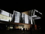 <p>Michel Comte, <em>The Fall</em>, 2017, projection mapping for the exhibition <em>LIGHT I at&nbsp;</em>MAXXI Museo, Rome, Italy, 2017</p>
