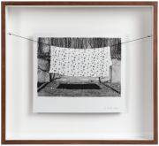 <p>Cai Dongdong, <em>Air the quilt</em>, 2023, silver gelatin print, rope, 29.5 x 34 cm (photo), 52 x 57 cm (frame), edition of 3 + 1 AP</p>
