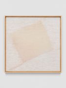<p>Mirko Baselgia, <em>Unfolding</em>, 2022, handwoven linen from the Tessanda Val M&uuml;stair, larch wood, mineral pigments, 25.3 x 25.3 x 2.2 cm</p>
