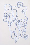 <p>Aldo Walker, <em>Ohne Titel (Hoppe, hoppe Reiter)</em>, 1987, dipersion paint on cotton, 240 x 159.5 cm</p>
