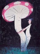 <p>Wang Xingwei, <em isrender="true">untitled (Hugging a Mushroom)</em>, 2006, acrylic on canvas, 310 x 230 cm</p>
