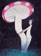 <p>Wang Xingwei, <em isrender="true">untitled (Hugging a Mushroom)</em>, 2006, acrylic on canvas, 310 x 230 cm</p>
