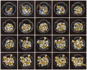 <p>孟煌，<em isrender="true">香烟 No. 1，2011 &ndash; 香烟 No. 20，2011，布面油画</em>，各 80 x 80 cm</p>
