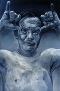 <p>孟煌，<em>国际脸二</em>，2007，布面油画，279 x 184 cm</p>
