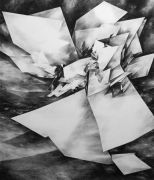 <p>尤莉娅&middot;斯坦纳，<em>Space Fiction IV</em>，2013，纸上水粉，240 x 204 cm</p>

