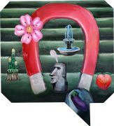 <p>Klodin Erb,&nbsp;<em>Garten der L&uuml;ste,</em> 2019, oil on canvas (polygon), 108 x 98 cm</p>

