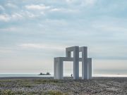 <p>Lang/Baumann, <em>Up #3</em>, 2017, steel, wood, paint, 9.2 x 11.5 x 10 m, installation view, <em>Un &eacute;t&eacute; au Havre</em>, Plage / Porte Oc&eacute;ane, Le Havre, France</p>
