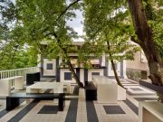 <p>Lang/Baumann, <em>Module #5 </em>(Kunsthalle Bar), 2018, steel, wood, ceramic tiles, furniture, 8.7 x 11.1 x 3.4 m, installation view, <em>100 year's anniversary of the Kunsthalle Bern</em>, Bern, Switzerland</p>
