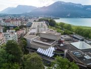 <p>Lang/Baumann, <em>Comfort #18</em>, 2019, polyester fabric, blower, 19.5, x 15 x 12 m, installation view, <em>Annecy Paysages</em>, Th&eacute;&acirc;tre Bonlieu, Annecy, France</p>
