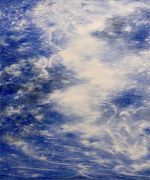 <p>尤莉亚&middot;斯坦纳，<em>into the blue</em> <em>II</em>，2022，硬纸板上水粉，109 x 90 cm</p>
