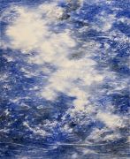 <p>尤莉亚&middot;斯坦纳，<em>into the blue</em> <em>IX</em>，2022，硬纸板上水粉，134 x 111 cm</p>
