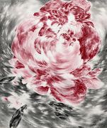 <p>尤莉亚&middot;斯坦纳，<em>untitled (rose)</em>，2023，纸上水粉，175 x 148 cm</p>
