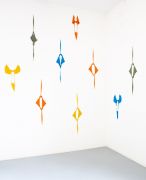 <p>Marion Baruch, <em>Fiori</em>,&nbsp;2019, satin, various sizes between 22 x 107 and 62 x 33 cm; available in site-specific groups of minimum 7 pcs.</p>

