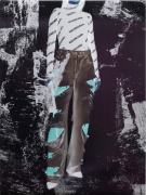 <p>Tobias Kaspar, <em>Personal Shopper (Farfetch, Balenciaga, Jeans-INVERTED)</em>, 2021<br />
Acrylic, silkscreen and inkjet print on primed cotton, 40 x 30 cm</p>
