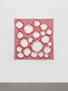 <p>Zhang Xuerui, <em>Red and White Checkered Cloth</em>, 2019, Ikea red and white checkered cloth, cotton thread, approx. 150 x 150 cm</p>
