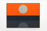 <p>安东尼奥&middot;巴莱斯特&middot;莫雷诺，<em>Orange Blue #1</em>，2024，黄麻布上丙烯，180 x 240 cm，184 x 244 cm (带框)</p>
