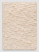 <p>Mirko Baselgia, <em>Little White</em>, 2020, paper sewn on linen with larch wood frame, 77 x 55 x 2.2 cm, photo by Stefan Altenburger</p>
