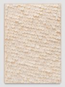 <p>Mirko Baselgia, <em>Little White</em>, 2020, paper sewn on linen with larch wood frame, 77 x 55 x 2.2 cm, photo by Stefan Altenburger</p>
