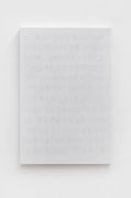 <p>Cao Yu, <em>Everything is Left Behind XV</em>, 2023 - 2024, canvas, fallen long hair (the artist&#39;s)<br />
135 x 90 cm</p>
