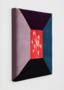 <p>Wiedemann/Mettler,&nbsp;<em>i never promised you a rose garden,</em> 2025, painted cotton velvet, padded, 112 x 100 x 10 cm</p>
