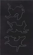 <p>奥尔多&middot;沃克，<em>无题 (Drei Hunde) (5)</em>, 1982，画布上分散颜料，195.5 x 117 cm</p>
