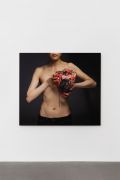 <p>Cao Yu, <em>The Thing in the Chest</em>, 2020, 1/3, c-print (bull&#39;s heart, tiger head tattoo, the artist), 160 x 179 cm, edition of 3 + 2 AP</p>
