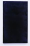 <p>Michel Comte, <em>Salt and Dust, Blue III</em>,&nbsp;2018, mineral pigments, rock salt, coal on rice paper (fermented type) mounted on wooden board, 280 x 170 x 8 cm</p>

