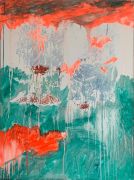 <p>Rebekka Steiger, <em>untitled</em>, 2023, tempera and acrylic ink on canvas, 150 x 110 cm</p>
