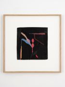 <p>洛雷达纳&middot;斯佩里尼，<em>Untitled</em>，2017，棉布，棉线，皮革，油画颜料，49.5 x 49.5 cm（带框）</p>
