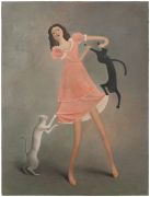 <p><em>⿊猫⽩猫,&nbsp;</em>2023, tempera on board, 85 x 64 cm</p>
