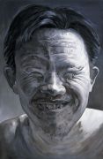 <p>孟煌，<em>国际脸二</em>，2007，布面油画，280x 180 cm</p>
