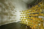 <p>Liu Ding, <em>Ruins of Pleasure</em>, 2007, iron, plastic, yellow paint, spotlights, 8250 x 1200 x 3000 cm, Installation view at and courtesy of Astrup Fearnley Museum of Modern Art, Oslo, Norway</p>
