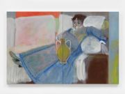 <p>罗瑟林德&middot;纳沙希比，<em>Mrs Tabouret and an Amphora (After Madame Monet Reading Le Figaro by Renoir)，</em>2021 - 2024，亚麻布面油画，90 x 140 cm（两联画 2x 90 x 70 cm）</p>
