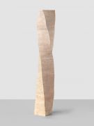 <p>Mirko Baselgia,&nbsp;<em>your body is an action track,</em> 2022, stone pine wood, 180 x 22 x 22 cm</p>
