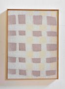 <p>Mirko Baselgia, <em>Allegra</em>, 2022, handwoven linen from the Tessanda Val M&uuml;stair, larch wood, mineral pigments, 44 x 33 2.2 cm</p>
