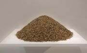 <p>Cao Yu, <em>Every single grain is the fruit of hard work</em>,&nbsp;2012 &ndash; today, leftover&nbsp;grains, dimensions variable</p>

