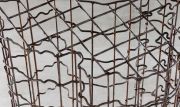 <p>Meng Huang,&nbsp;<em isrender="true">Cage</em>​​, detail, 2011, edition of 3, steel, 180 x 100 x 80 cm</p>
