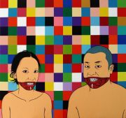 <p isrender="true">陈飞，<em isrender="true">情人</em>，2010，亚麻布、丙烯，64 x 69 cm</p>
