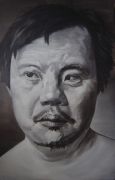 <p>孟煌，<em>国际脸四</em>，2004，布面油画，280x 180 cm</p>
