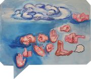 <p>Klodin Erb,&nbsp;<em>Grosser Schwarm,</em> 2019, oil on canvas (polygon), 156 x 179 cm</p>

