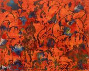 <p>Rebekka Steiger, <em>untitled</em>, 2024, tempera and acrylic ink on canvas, 80 x 100 cm</p>
